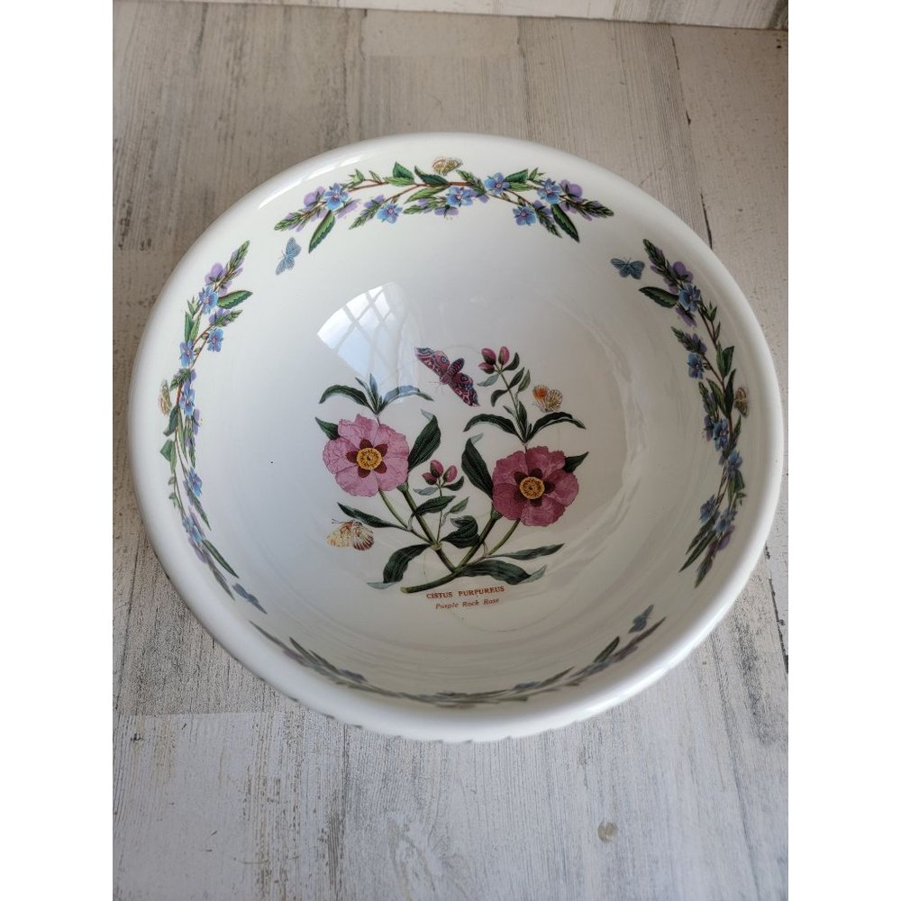 Portmeirion Botanic Gardens AS IS Purple Rock Rose 9" serving bowl‎